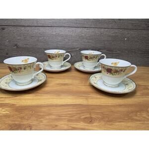 Royal Albert Old Country Roses Seasons Of Colour Tea Cup & Saucer ~set Of 4
